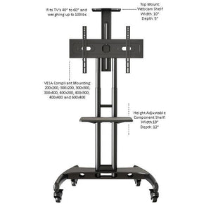 Support TV portatif sur roulettes LED PLASMA LCD 32" à 65" - Simple Boutique