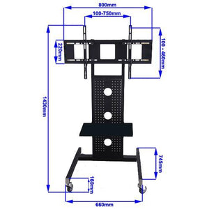 Support TV portatif sur roulettes LED PLASMA LCD 32 à 65po - Simple Boutique