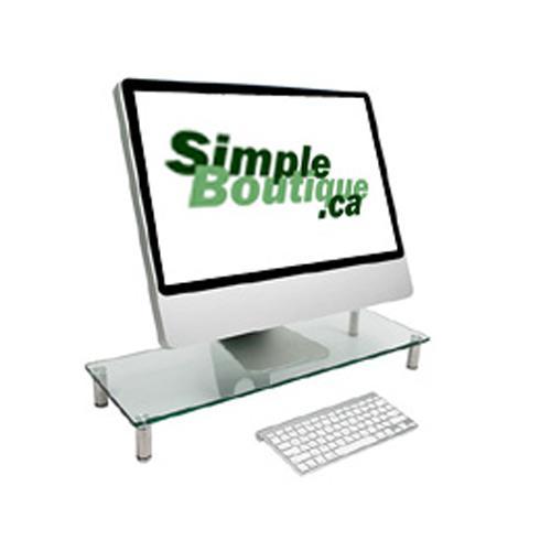 Support Tablette de verre multi media sur meuble 27.5" x 9.5" - Simple Boutique