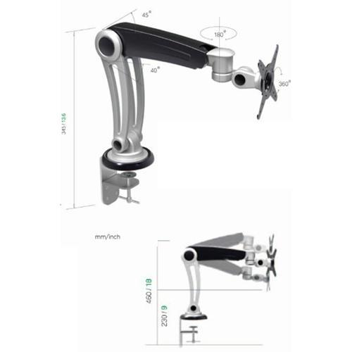 Support de bureau 1 bras articulé pour Moniteur 12 à 24po Deluxe - Simple Boutique