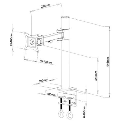 Support de bureau 1 bras articulé pour TV / Moniteur 13 - 30 po - Simple Boutique