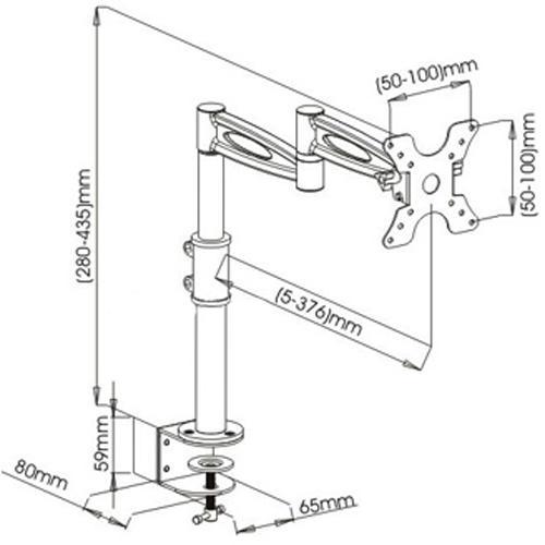 Support de bureau 1 bras articulé pour TV / Moniteur 13 - 30 po - Simple Boutique