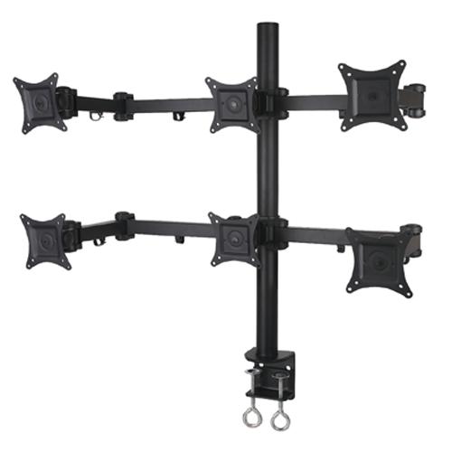 Support de bureau articulé pour 6 moniteurs 13 - 24 po - Simple Boutique