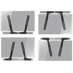 Support pour barre de son se fixe dessus ou dessous la TV - Noir - Simple Boutique