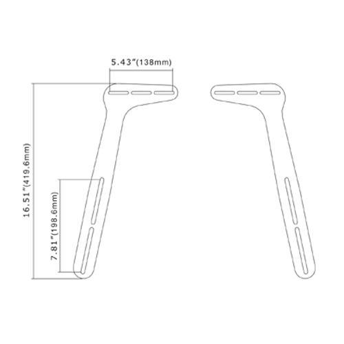 Support pour barre de son se fixe dessus ou dessous la TV - Noir - Simple Boutique