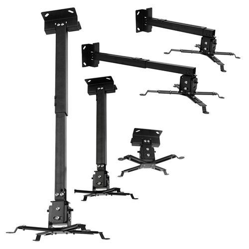Support pour projecteur extensible mur / plafond Noir max 44lbs - Simple Boutique