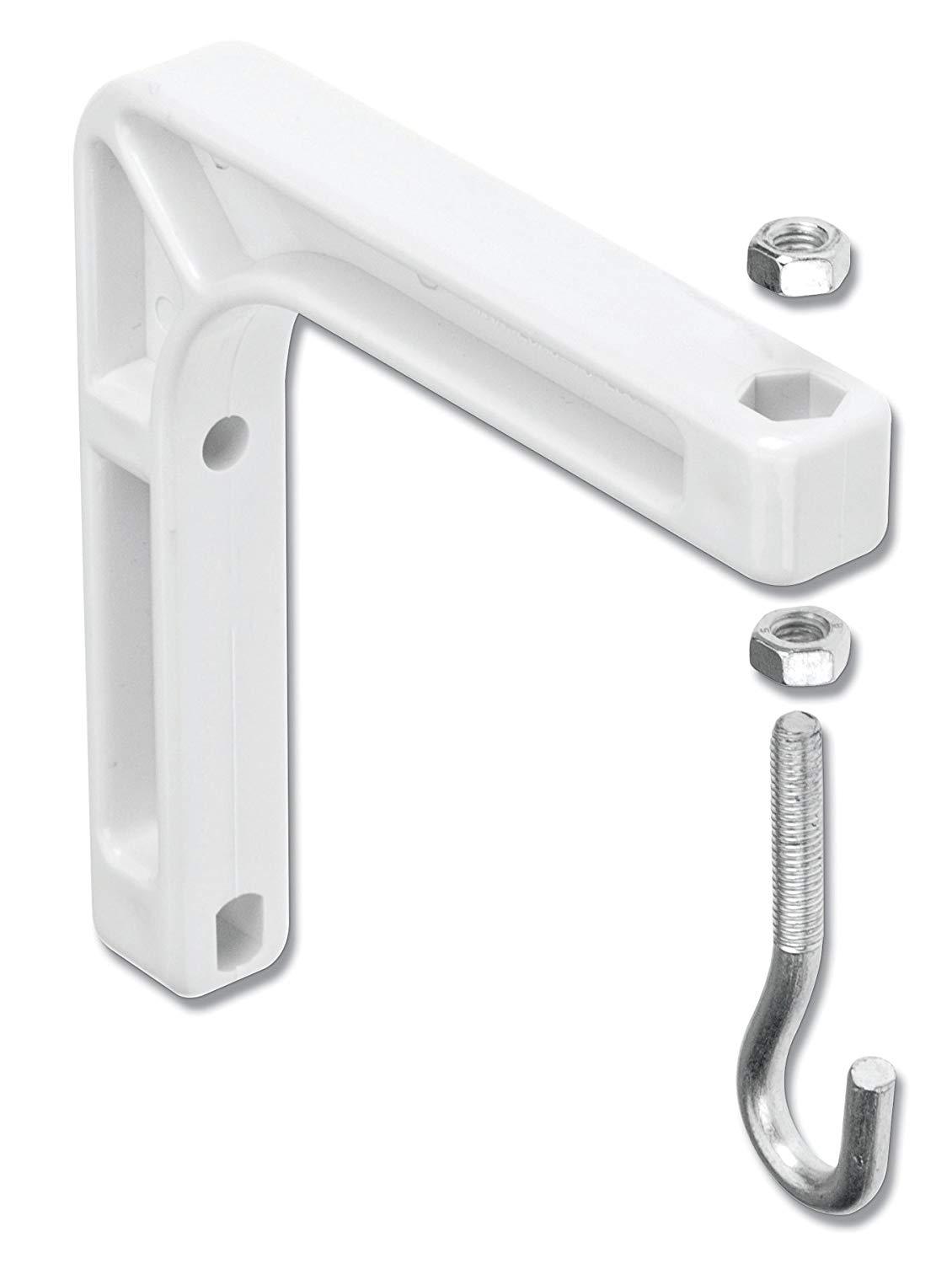 Supports Muraux Pour Toile De Projection (Paire) 6" Blanc - Simple Boutique