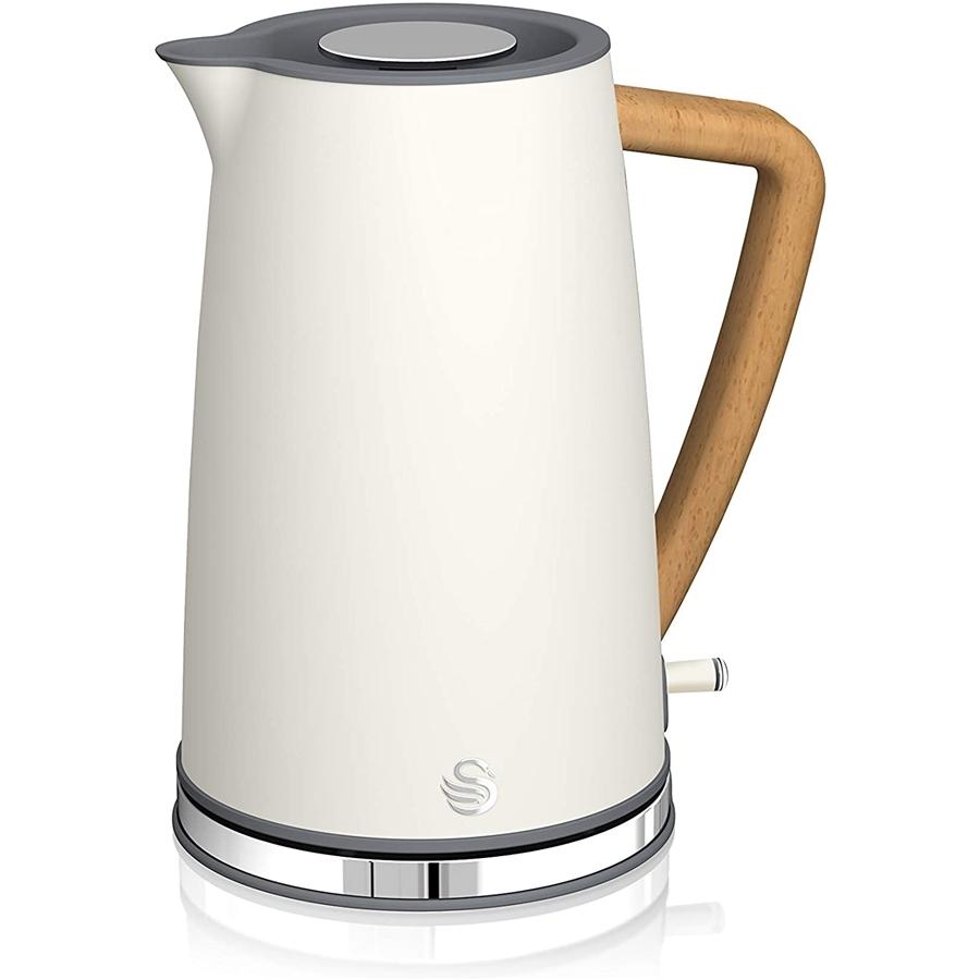 Swan - Bouilloire Électrique de la Collection Nordique, Capacité de 1.7 Litres, 1500 Watts, Blanc Mat - Simple Boutique