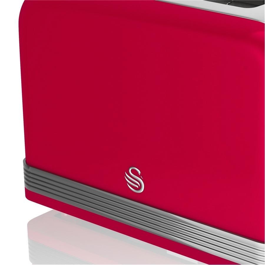 Swan Grille-Pain 2 Tranches Rétro Rouge - Simple Boutique
