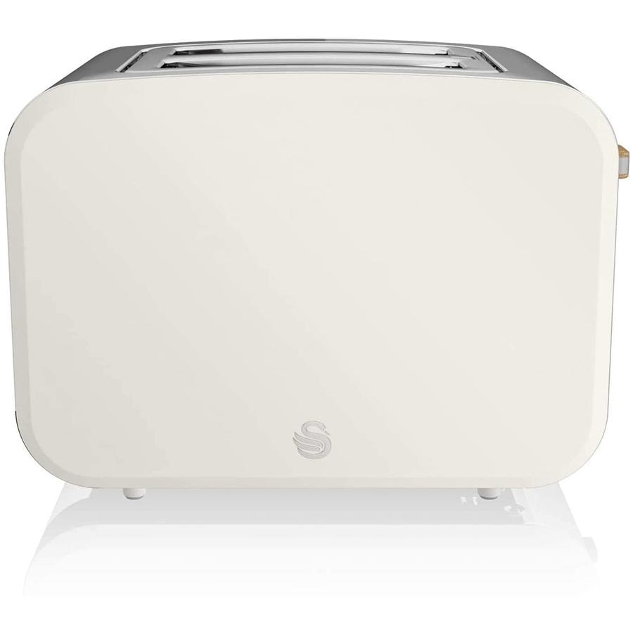Swan - Grille-Pain 2 Tranches de la Collection Nordique, 900 Watts, Blanc Mat - Simple Boutique