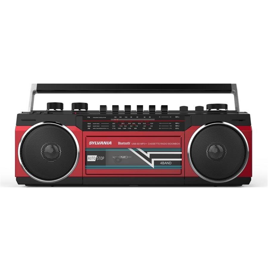 Sylvania - BoomBox Rétro Bluetooth et Lecteur Cassette avec Radio