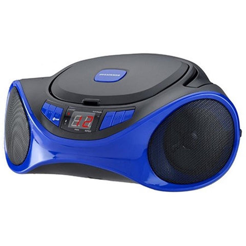 Sylvania CESRCD1063BT Portable Bluetooth Boombox CD/Radio Bleu