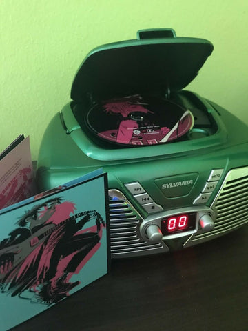 Sylvania CESRCD211-GRN Portable Boombox rétro CD avec radio AM/FM Vert