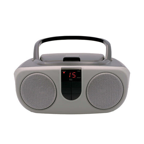 Sylvania CESRCD243M Boombox CD Radio Argent