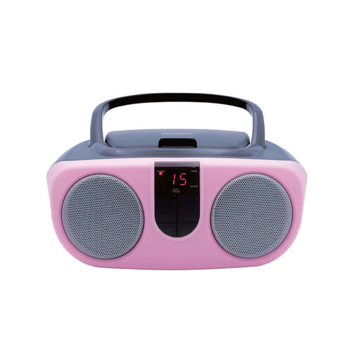 Sylvania CESRCD243M Boombox , Lecteur CD, Radio AM/FM et Prise AUX IN, Rose