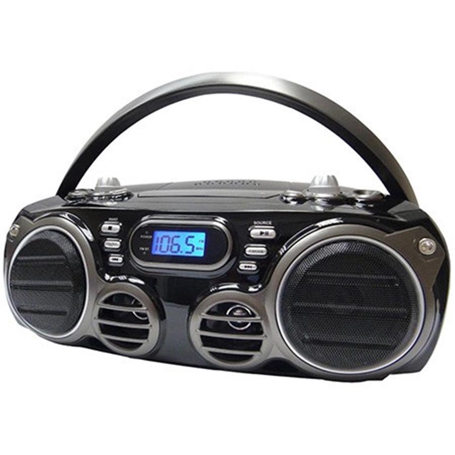 Sylvania CESRCD682BT Bluetooth Portable CD Radio Boombox Noir