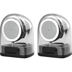 Sylvania - Haut-Parleurs Stéréo Sans-Fil, Bluetooth 4.2 avec Manchon en Silicone, Noir - Simple Boutique