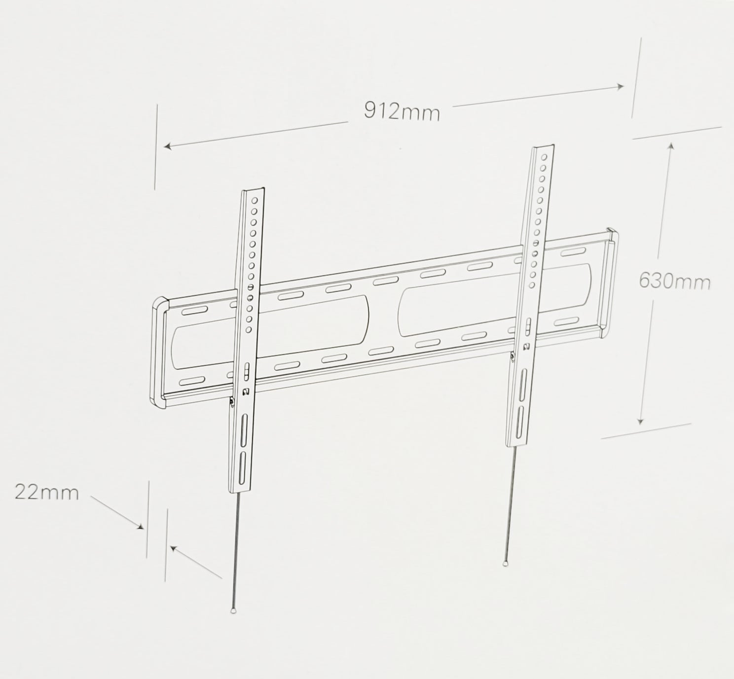 SyncMount SM-4790F Support Mural pour Téléviseur 47" à 90" Fixe à Profile Bas Noir - Simple Boutique