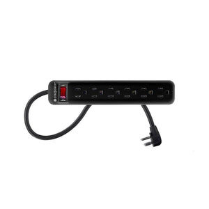 SyncPower SP-6PB Barre d'alimentation d'Intérieur 6 Prises Noir - Simple Boutique