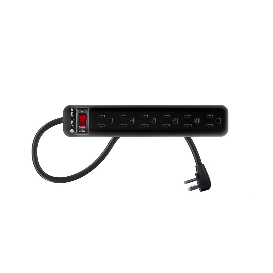 SyncPower SP-6PB Barre d'alimentation d'Intérieur 6 Prises Noir - Simple Boutique