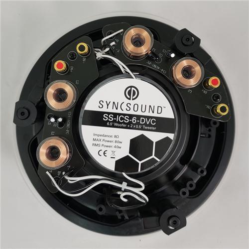 SyncSound SS-ICS6-DVC Haut-Parleur Plafond Encastré 80 Watts 8 Ohms 6.5" Stéréo 1 Unité - Simple Boutique