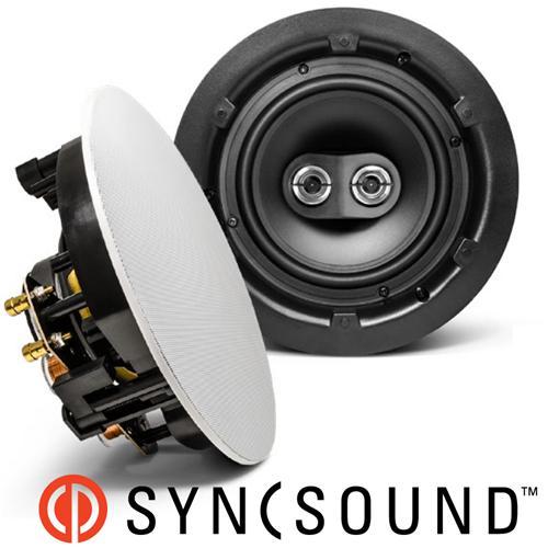 SyncSound SS-ICS6-DVC Haut-Parleur Plafond Encastré 80 Watts 8 Ohms 6.5" Stéréo 1 Unité - Simple Boutique