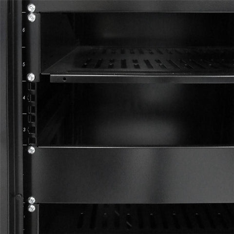 SyncSystem SSYS-RACK-21, Cabinet de Serveur 21U avec Porte Avant Vitrée, Noir