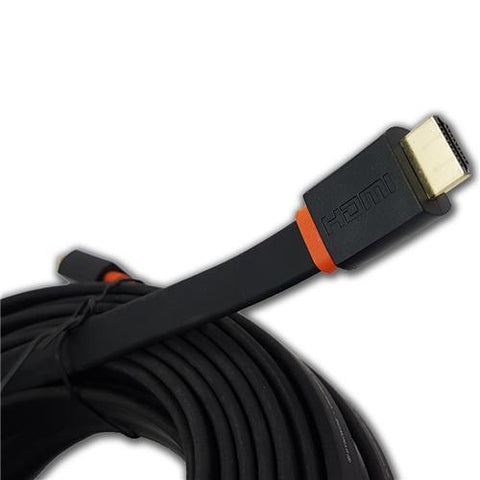 SyncWire Câble HDMI Plat Professionnel Haute Vitesse 2.0 4K 50/60Hz CL3/FT4 Noir Grandeurs de 10m