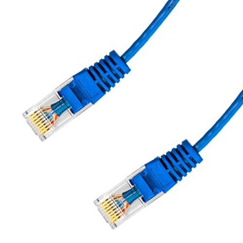 SyncWire Câble Réseau Ultra-Mince Ethernet Cat6 Cuivre 28 AWG UTP cUL 2 pieds Bleu - Simple Boutique