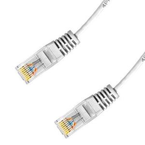 SyncWire Câble Réseau Ultra-Mince Ethernet Cat6 Cuivre 28 AWG UTP cUL 3 pieds Blanc - Simple Boutique