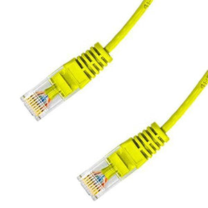 SyncWire Câble Réseau Ultra-Mince Ethernet Cat6 Cuivre 28 AWG UTP cUL 6 pieds Jaune - Simple Boutique
