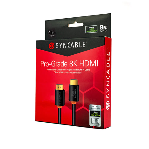 Syncwire - Câble HDMI Ultra Rapide V2.1, 8K, 60Hz, 48Gbps, UHD, HDR, Longeur de 0.5M