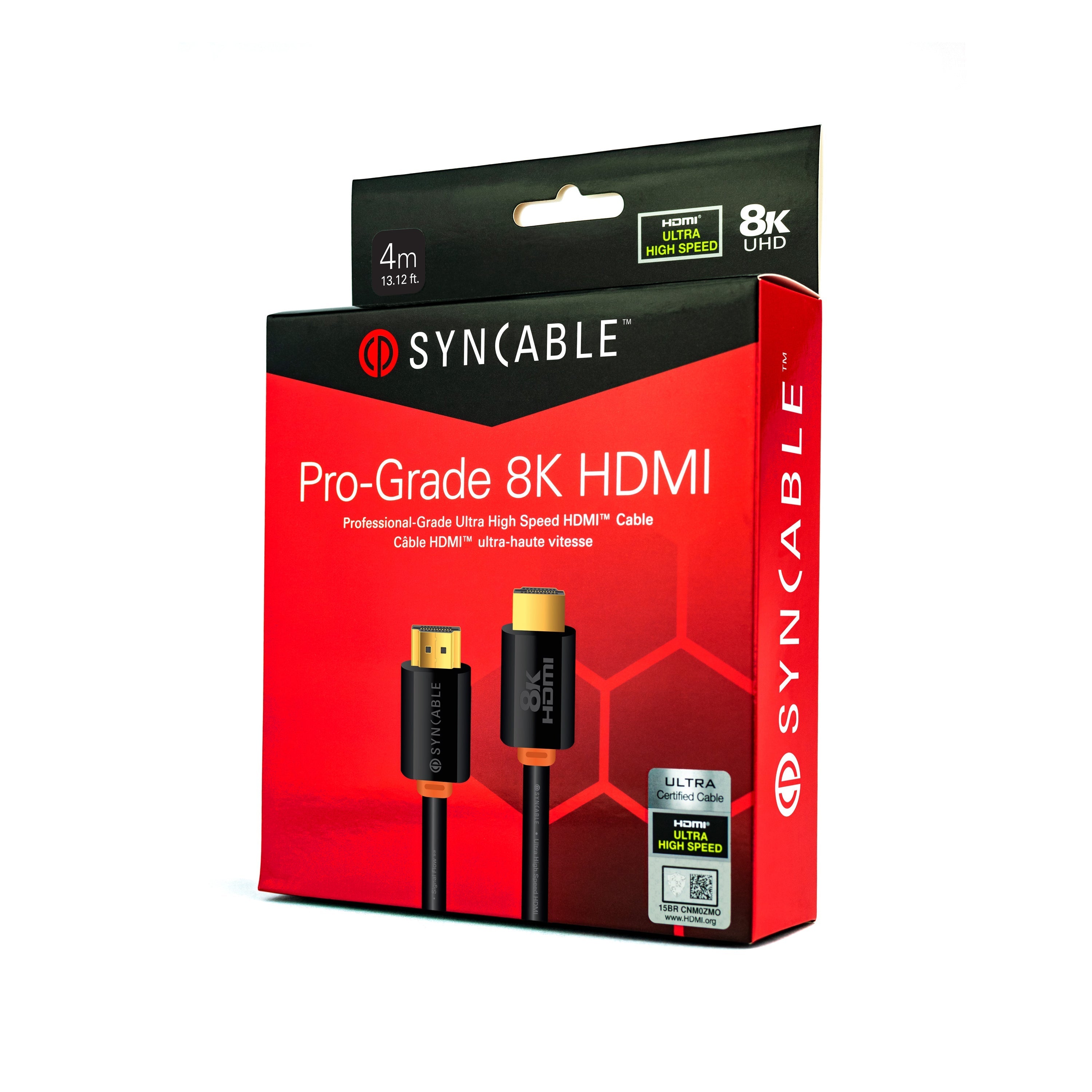 Syncwire - Câble HDMI Ultra Rapide V2.1, 8K, 60Hz, 48Gbps, UHD, HDR, Longeur de 4M - Simple Boutique