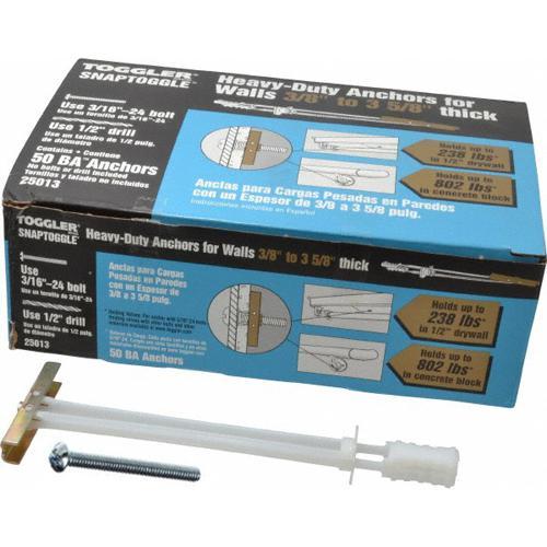 TOGGLER -Boulon Snaptoggle 3/8'' à 3 5/8'' - Boite de 50 - Simple Boutique