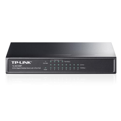 TP-LINK 8-PORT GIGABIT BUREAU POE SWITCH, 8 GIGABIT RJ45 /W 4 POE PORTS, BOITIER MÉTAL TL-SG1008P - Simple Boutique