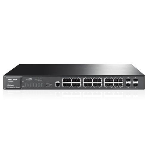 TP-LINK SWITCH JETSTREAM™ ADMINISTRABLE NIVEAU 2 24 PORTS GIGABIT POE AVEC 4 EMPLACEMENTS COMBINÉS SFP TL-SG3424P - Simple Boutique