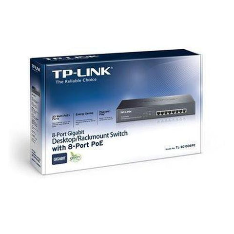 TP-Link Switch de bureau rackable 8 ports Gigabit PoE TL-SG1008PE