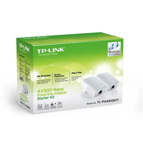 TP-Link TL-PA4010KIT Kit De Démarrage Powerline AV500 Adaptateur 2 Unités
