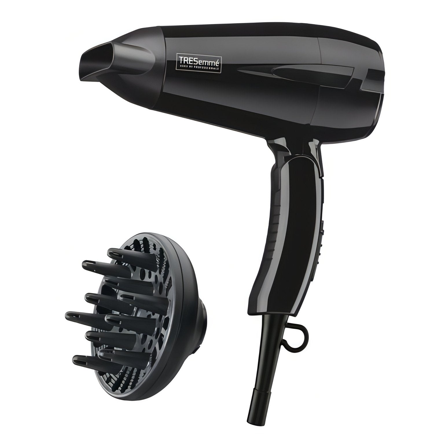 TRESemmé - Sèche-Cheveux Compact avec Poignée Pliable, Moteur de 1875 Watts, Noir - Simple Boutique