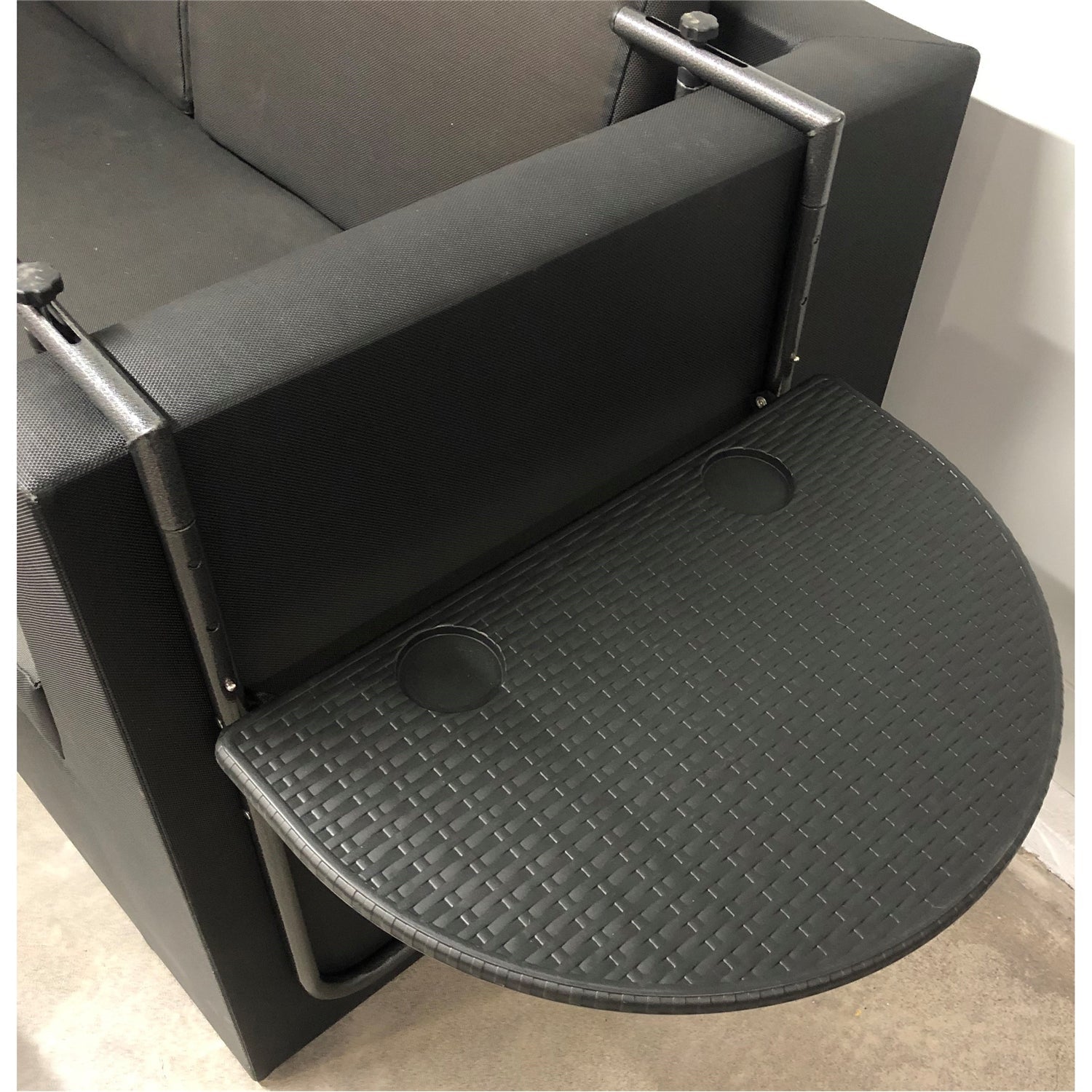 Table Pliante 27'' x 32'', Pour Usage Intérieur ou Extérieur, Noir - Simple Boutique