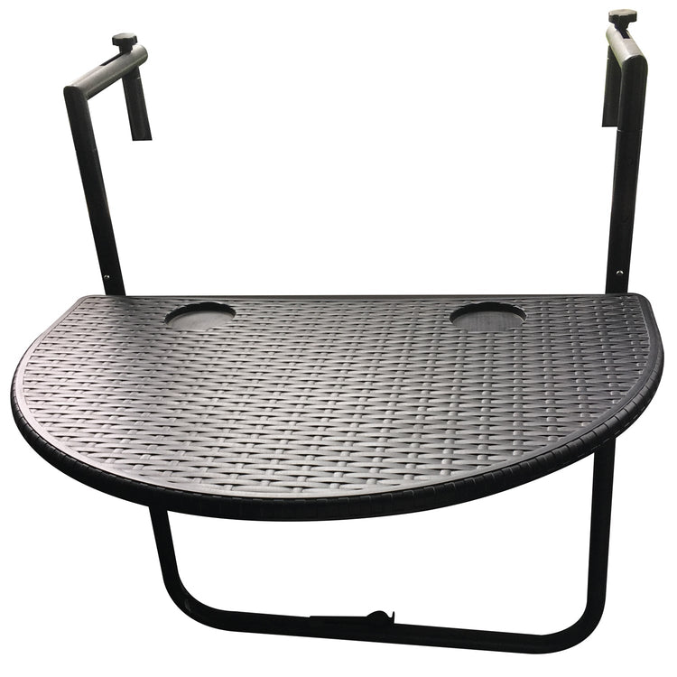 Table Pliante 27'' x 32'', Pour Usage Intérieur ou Extérieur, Noir - Simple Boutique
