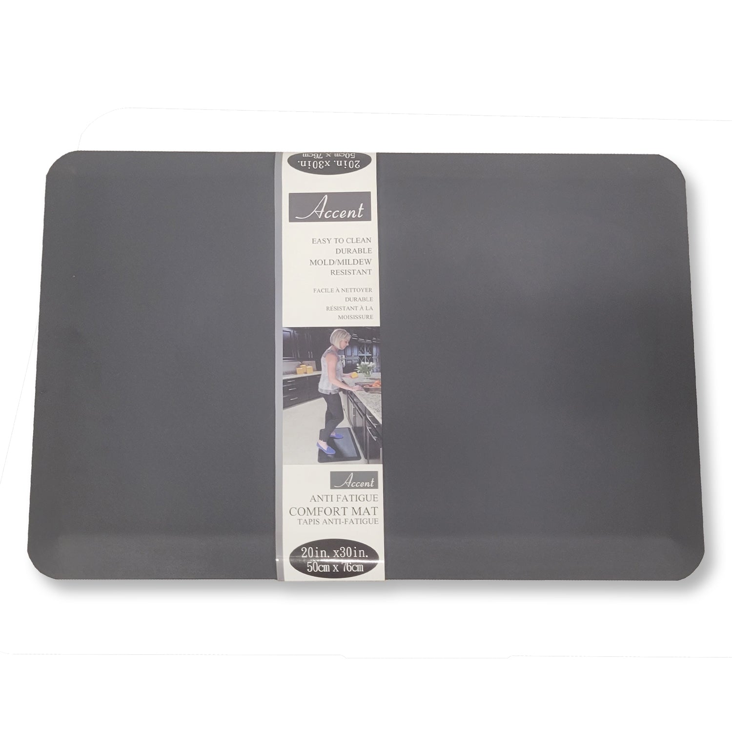 Tapis Anti-Fatigue Résistant à la Moisissure, 30" x 20" ,Gris - Simple Boutique