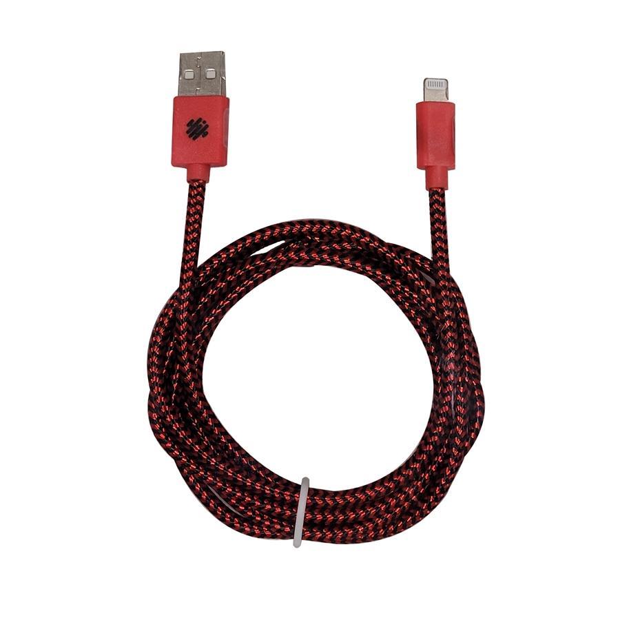 Tech Theory - Câble Lightning Tressé pour le Chargement et la Synchronisation pour Iphone et Ipad, 6 Pieds, Rouge