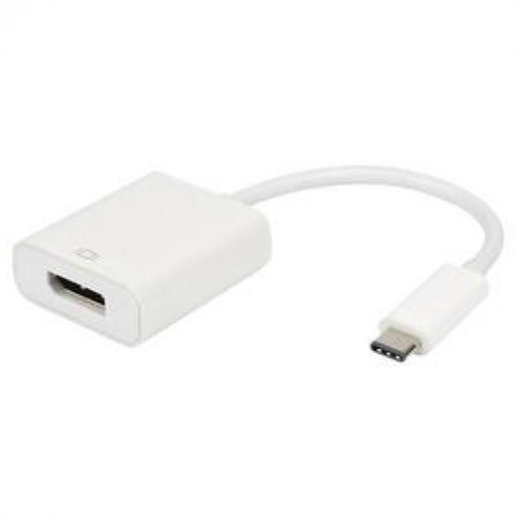 TechCraft AUSB3C-DPF Adapteur USB 3.1 Type-C Mâle à DisplayPort Femelle, Blanc - Simple Boutique