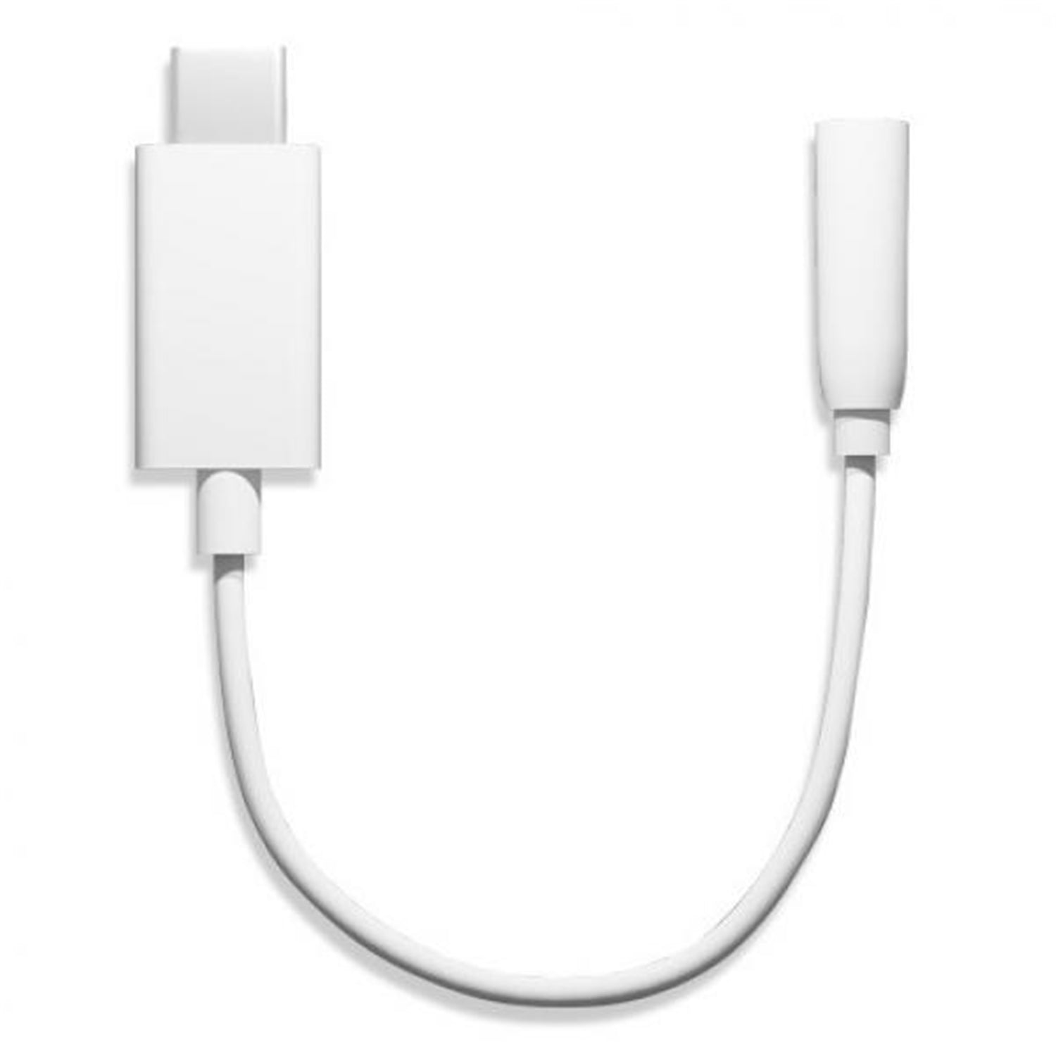 TechCraft - Adaptateur USB Type-C Mâle à 3.5mm Femelle, Blanc - Simple Boutique