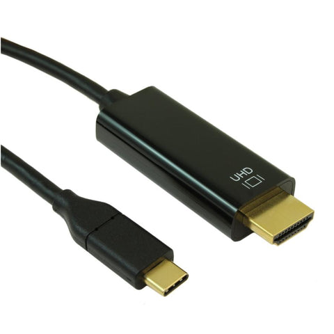 TechCraft Câble 6'' USB 3.1 Type C à HDMI 4K Noir