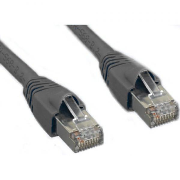 TechCraft Câble Cat6a Ethernet Réseau Straight-Through 10 Gbit/S RJ-45 Blindé Gris 2 Pieds