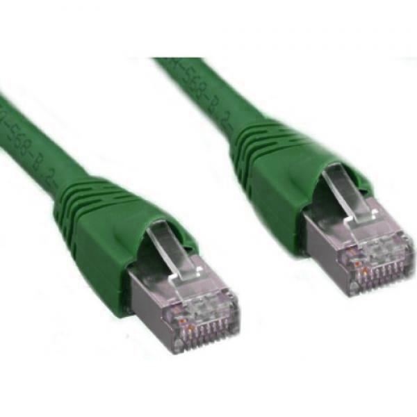 TechCraft Câble Cat6a Ethernet Réseau Straight-Through 10 Gbit/S RJ-45 Blindé Vert 10 Pieds