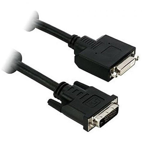 TechCraft Câble DVI-D Dual Link Extension Mâle/Femelle de 2 Mètres (6.5 pieds) Noir