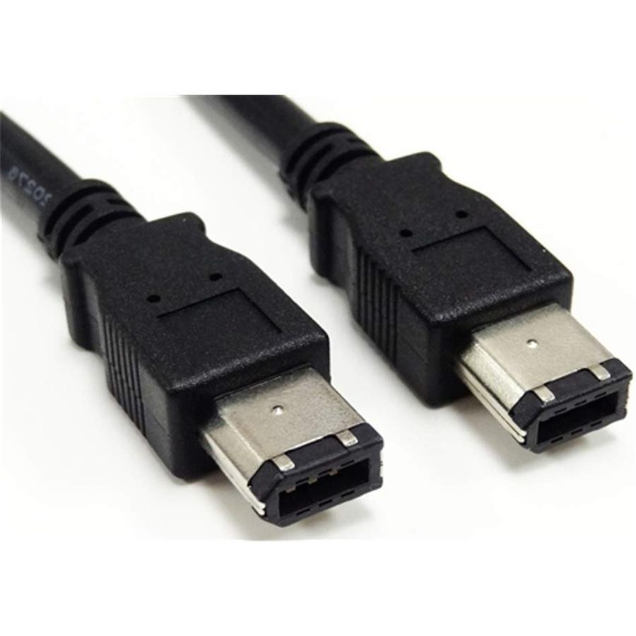 TechCraft – Câble FireWire IEEE 1394 6PIN vers 6PIN, 6 Pieds, Noir, Double Blindage - Simple Boutique